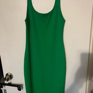 Zara Emerald Green Sleeveless Midi Dress
